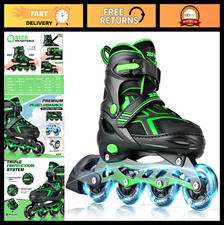 Adjustable Inline Skates for Kids Adults - Light Up Wheels, Ages 5-12, Beginne