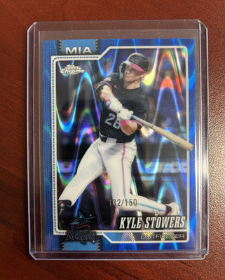 2026 Topps Chrome Blue Raywave #48 Kyle Stowers Miami Marlins Baseball 132/150