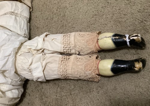 1840 Wax Doll 29” Wax Arms Legs Shoulders & Face Cloth Body **See Photos & Descr - Picture 14 of 20