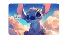 Stitch Themed Credit Debit Card Sticker Skin Small Chip Free Shipping 