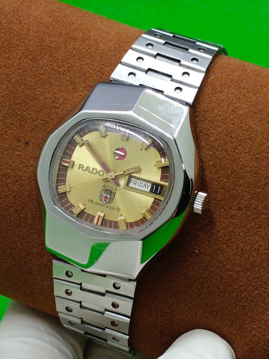 RADO Musketeer Ⅲ ジャンク　ラドー　スクエア vintage RADO Musketeer III watch Automatic 25 Jewels Day