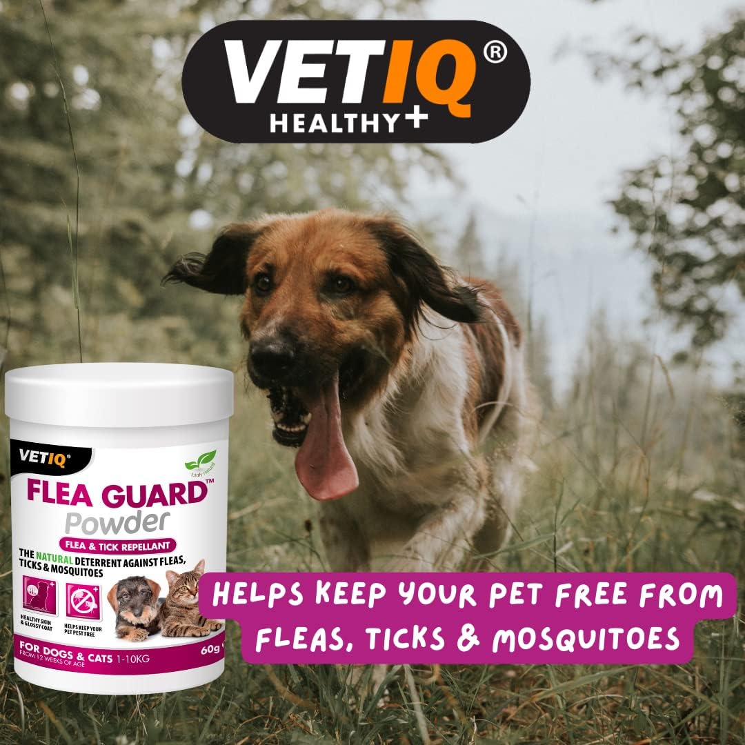 VETIQ Flea Guard Edible Powder, 60g, Natural Flea Treatment for Dogs