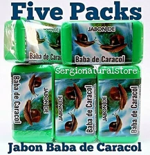 5 Packs Jabon de Baba de Caracol Snail Soap Treatment Snail Soap Face Body 140ml
