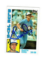 Garth Iorg autograph signed 1984 Topps baseball card Toronto Blue Jays