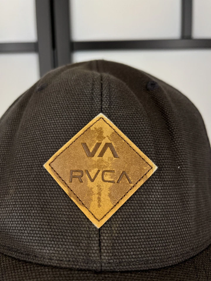 Gorra RVCA Snap Back Adulto Talla Única Marrón 100% Algodón Bordado Patín Playa Foto 2 de 4
