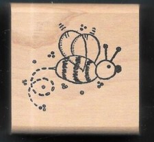 HONEY BEE FLIGHT TRAILS Insect BUMBLEBEE Entomology LIMITED EDITION RUBBER STAMP
