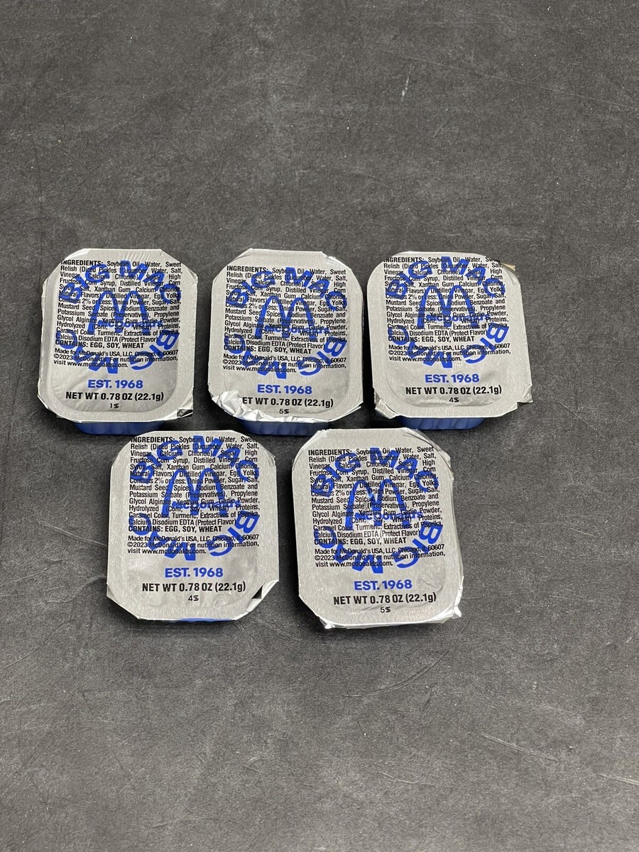 McDonalds Big Mac Sauce Limited Edition Set of 5 Sealed Cups