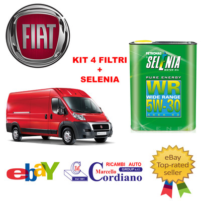 KIT TAGLIANDO COMPLETO FILTRI OLIO SELENIA 5W30 COMPATIBILE CON FIAT PUNTO PANDA 500 DOBLO MOTORI 1.3 MULTIJET EURO 5