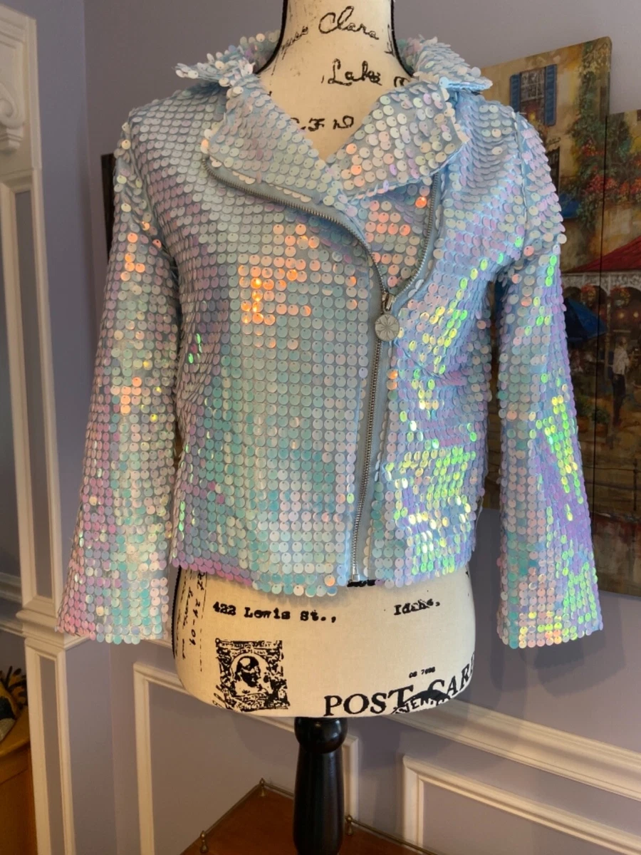 Stunning Disney Frozen 2 Sequin zip front Jacket Girl size L 10/12 y | eBay