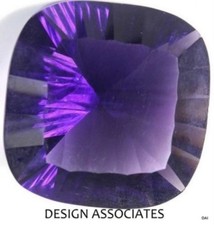 AFRICAN AMETHYST 17 MM CUSHION CONCAVE CUT ALL NATURAL AAA