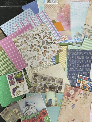 70x Scrapbooking Papier  bunt Bastelpapier Motivpapier DIY Junk Journal