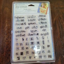 Autumn Leaves Stampology Clear Stamps "Messy Dates" by Rhonna Farrer 54 Stamps
