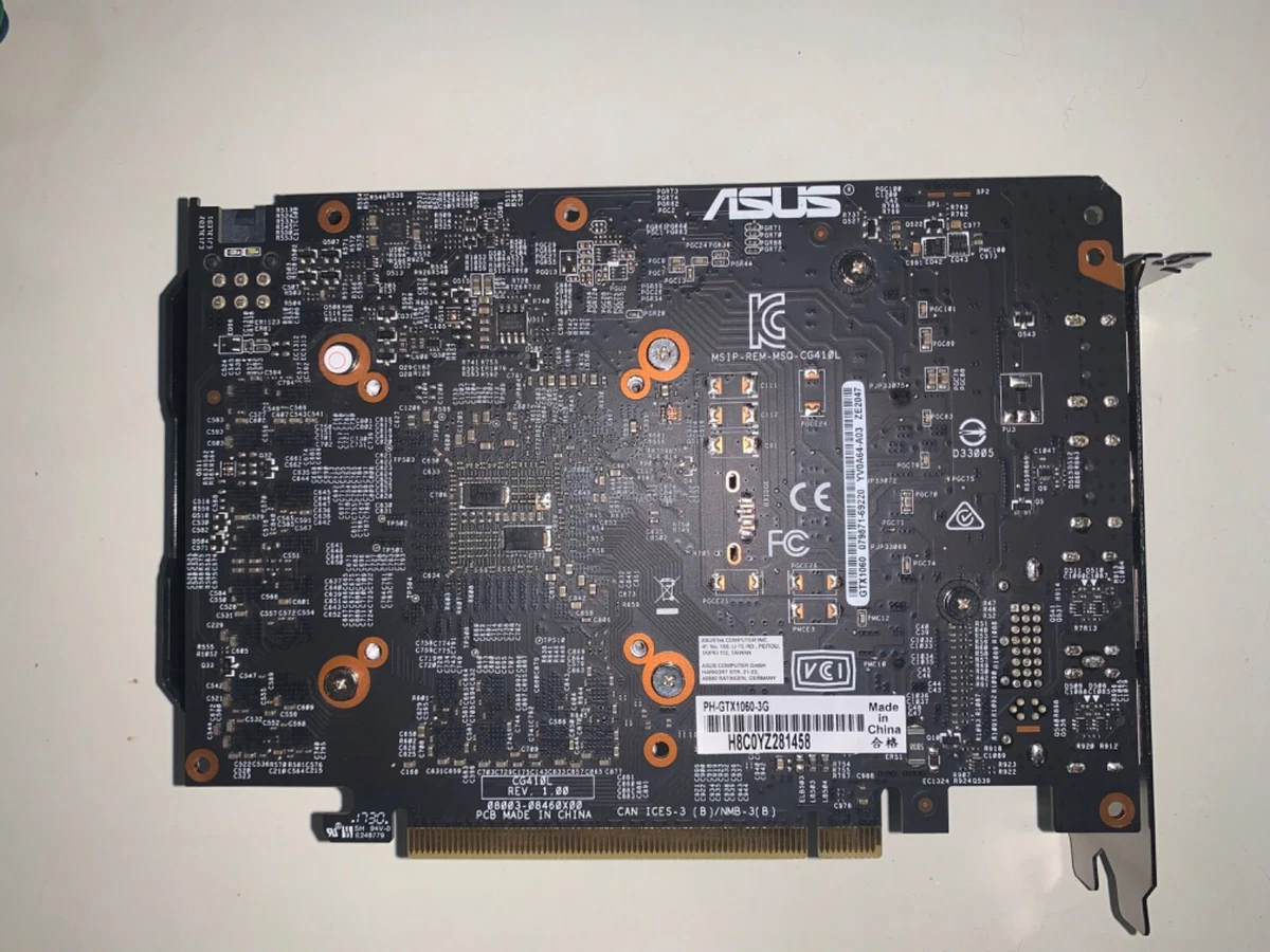 ASUS NVIDIA GeForce GTX 1060 3GB GDDR5 Graphics Card PH GTX1060 3G