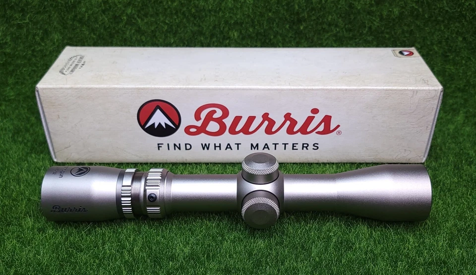 Burris Handgun 2-7x32mm Plex Reticle Pistol Scope, Nickel (Silver) - 200298