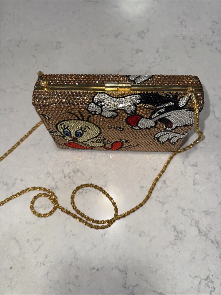 BOLSO DE HOMBRO KATHRINE BAUMANN TWEETY BIRD Sylvester MINAUDIERE Swarovski #1/2500 Foto 3 de 4