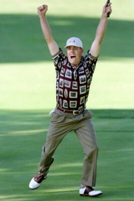 1999 RYDER CUP BROOKLINE JUSTIN LEONARD PUTT PGA TOUR GOLF Poster