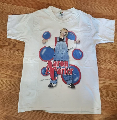 Aaron Carter Concert Tshirt - Young Aaron Adult 1990s vintage concert t-shirt, vintage, size M, single stitch, B+ condition