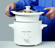 Proctor Silex - 1.5-Quart Slow Cooker - Crockpot In White Great Condition