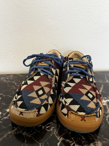 Twisted X Casual Shoes Womens Driving Mocs Graphic Pattern Canvas 9M WHYC001 NIB - Picture 2 of 6