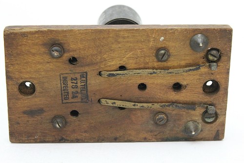 Vintage W.U. Tel. Co. Main Line Sounder 16B Wood Base 120 ohms - Zdjęcie 5 z 5
