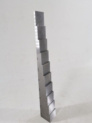 Bloque de calibración de acero 1018 para medidor de espesor calibración de linealidad prueba NDT - Imagen 3 de 15