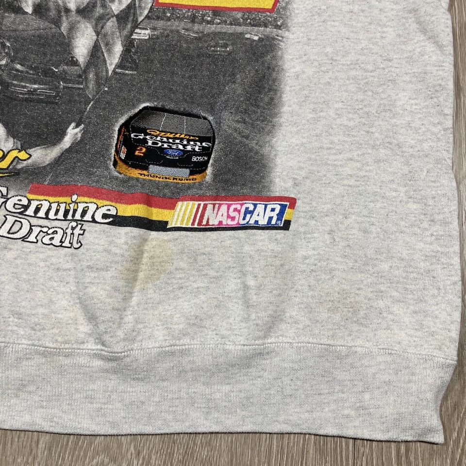 Rusty Wallace Sweater M 90s 00s Y2k Nascar Miller Draft Racing Pullover Crewneck - Image 4 of 4