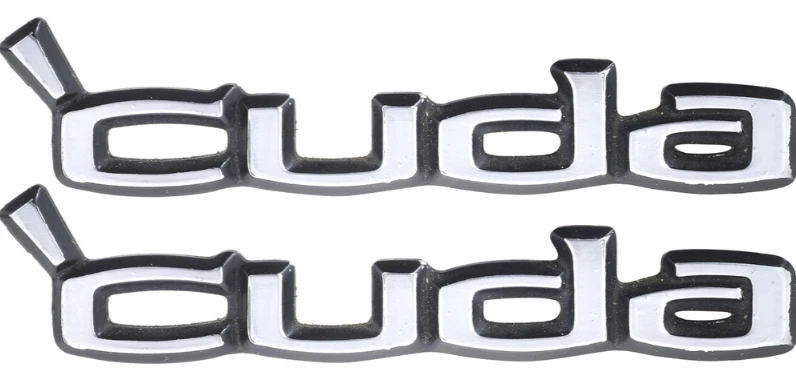 Набор литых эмблем дверной панели OER для 1970-1974 Plymouth Cuda - Изображение 2 из 4