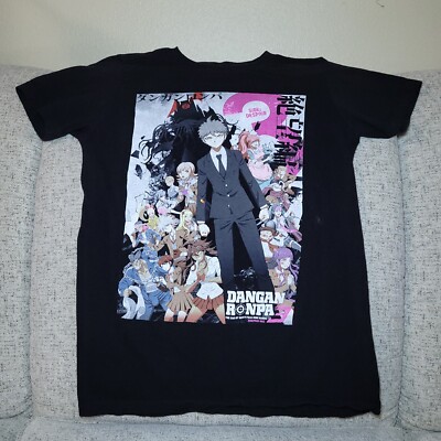 Hot Topic Danganronpa Black T Shirt Anime Manga Size S 100% Cotton