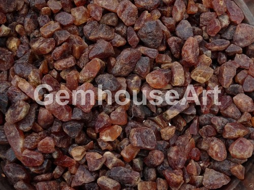 2.2 Lbs Natural Hessonite Garnet Rough orange Brown Loose Gemstone Rough Lot - Picture 2 of 9