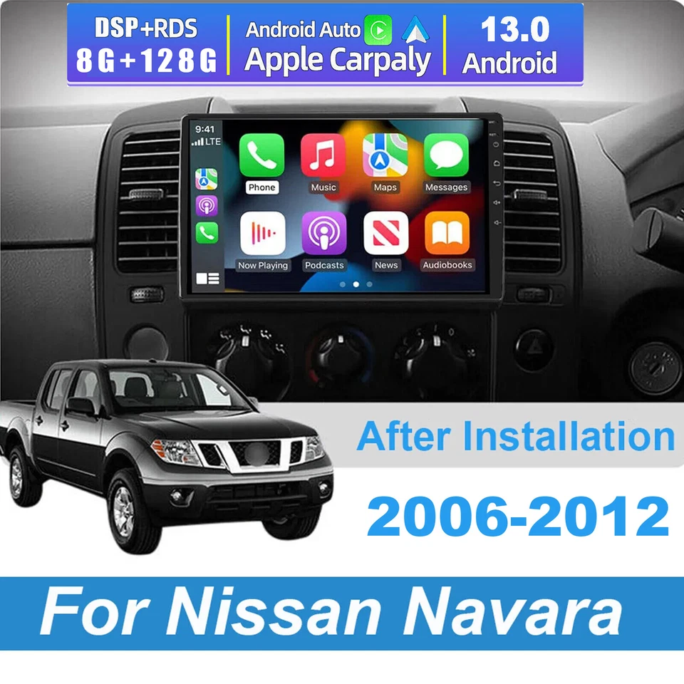98DJESAOE5YUWYJ 8+128GB für Nissan Navara D40 2006-2012 Android 13 Autoradio GPS Navi BT Player