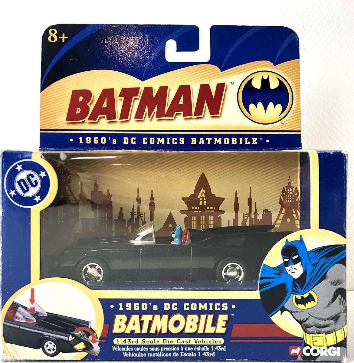 corgi バットマン VINTAGE CORGI BATMOBILE with BATMAN 1960's DC COMICS 1:43 SCALE