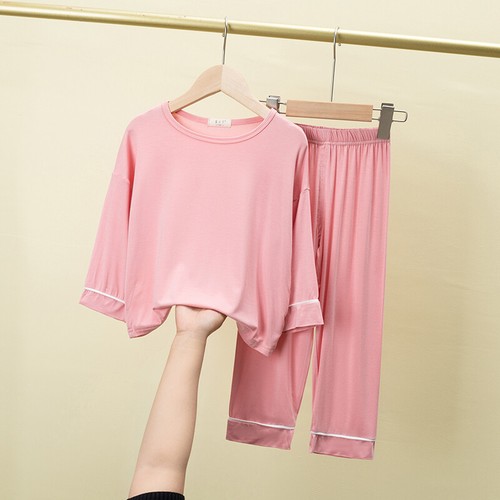 2pcs Unisex Kid Pyjama Set Top Pants Nightwear Loungewear Sleeping Casual Indoor - Picture 16 of 22