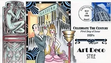 WWLF US COLLINS CACHET FDC CELEBRATE THE CENTURY CTC  3184j  ART DECO STYLE