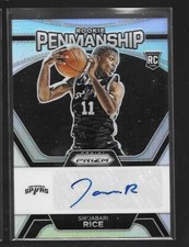 2023-24 Panini Prizm - Rookie Penmanship Sir'Jabari Rice #RP-SJR (AU, RC) Silver