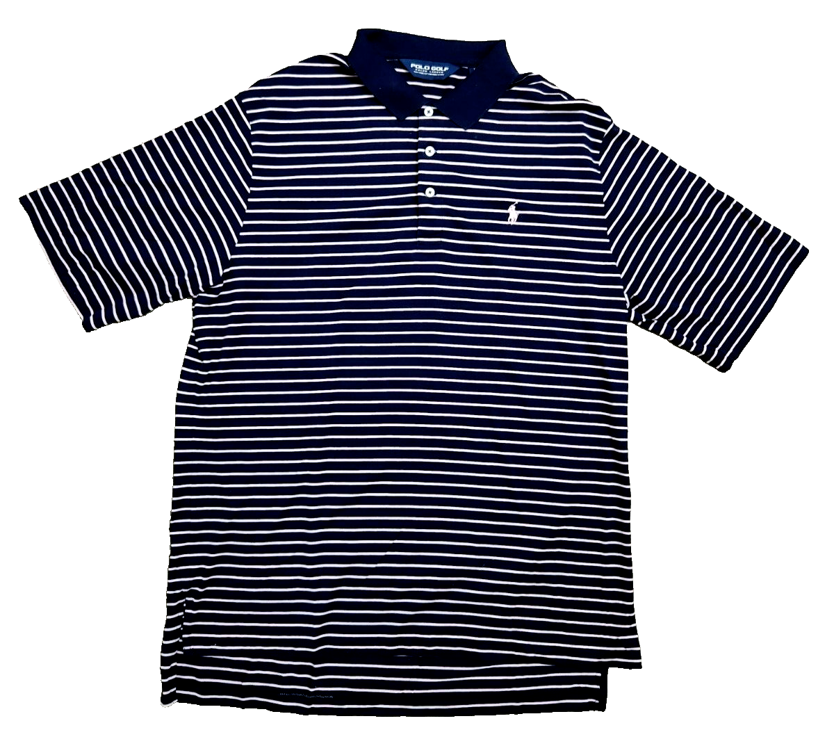 Polo Golf Ralph Lauren Camicia Uomo Grande Pima Cotone Blu Rosa Righe Pony