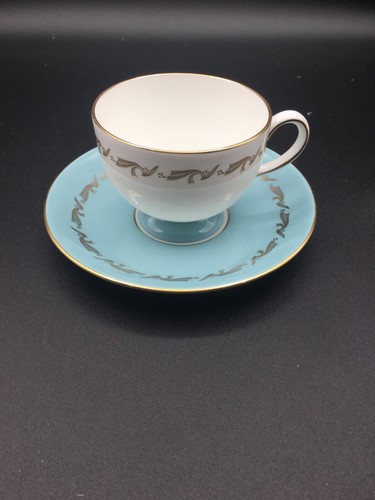 Wedgwood VENUS Blue Tea Cup And Saucer Set of 5 1960s - Picture 2 of 9