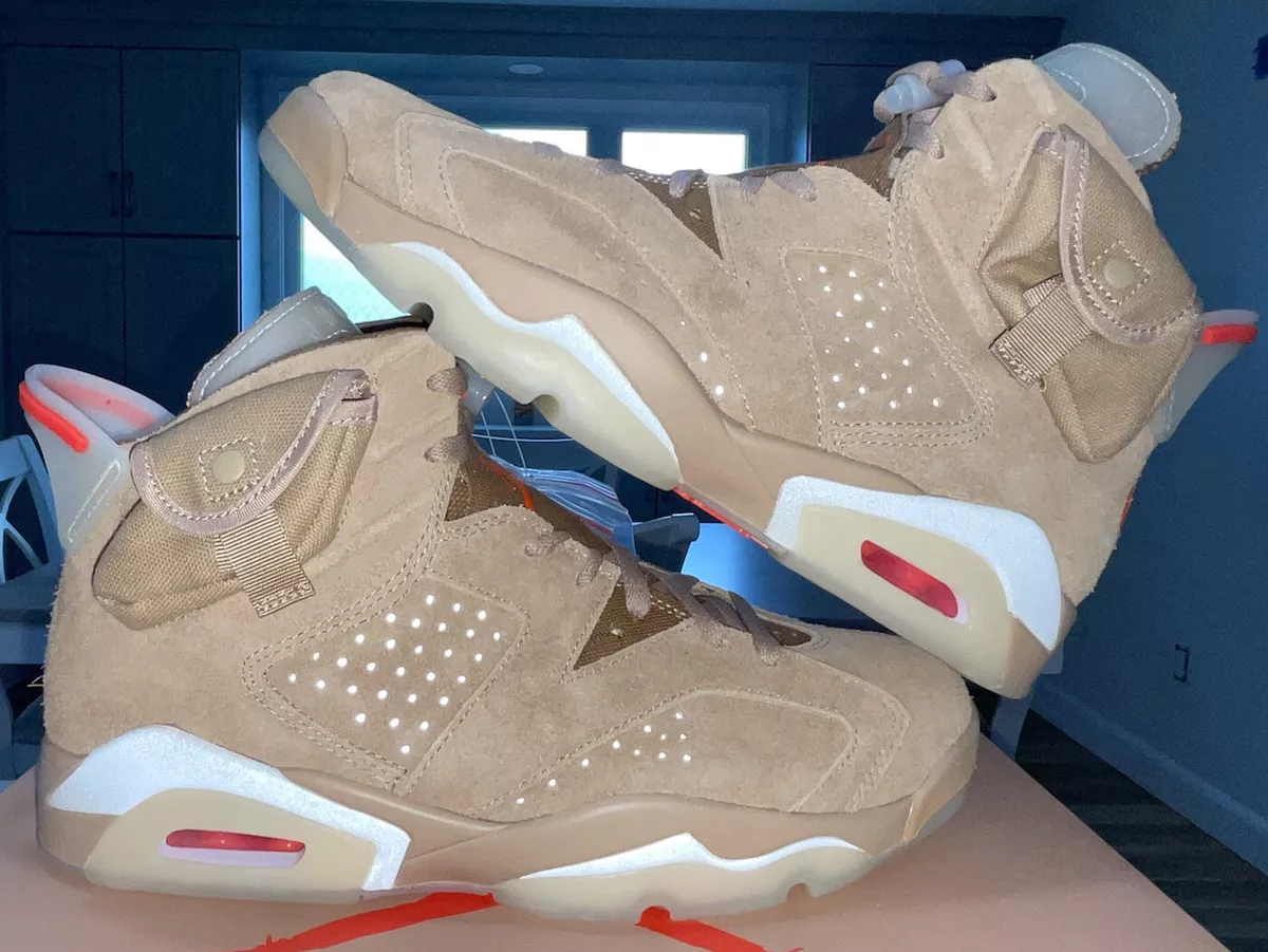 Size 9 Nike Jordan 6 x Travis Scott Retro SP British Khaki DH0690 200 NEW