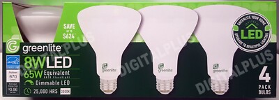 LED BR30 Floodlight 8w = 65w Equivalent  3000k Soft White E26 Base 670L Dimmable