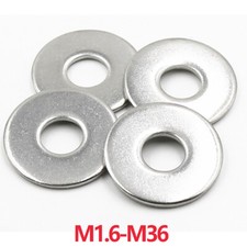 M1.6/M2/M2.5/M4/M5/M6/M8/M10/M12/M14-M36 Flat Washers A2 Stainless Steel Gasket