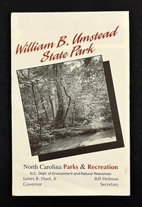 2000 Wake Co NC William B Umstead State Park Vintage Travel Brochure Guide Map