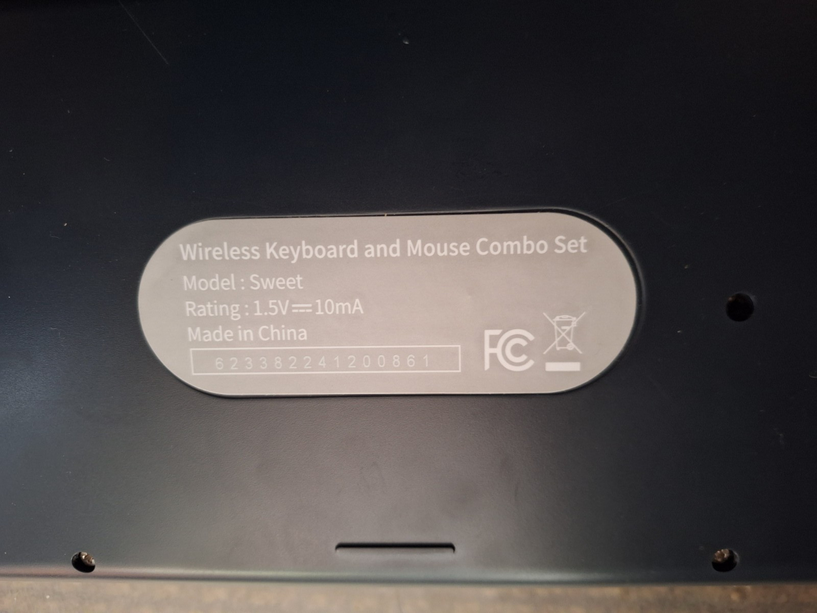 Sweet Wireless B&W keyboard mouse combo set NEW OPEN BOX has dongle SHIPS FREE