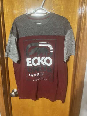 Ecko Unltd Rawthentic Since 72 Men s L-maroon And Grey McmlxxIII