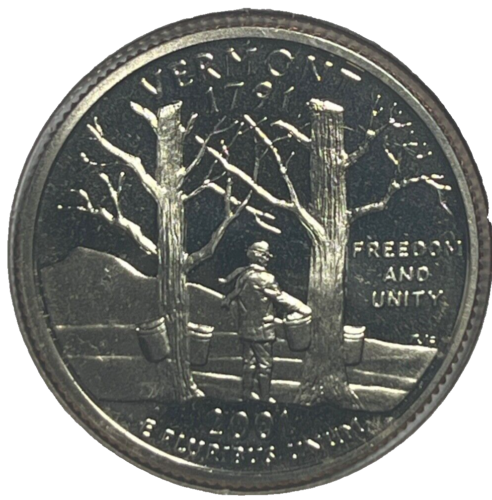 2001 S VERMONT PROOF STATE QUARTER NOT SILVER E798