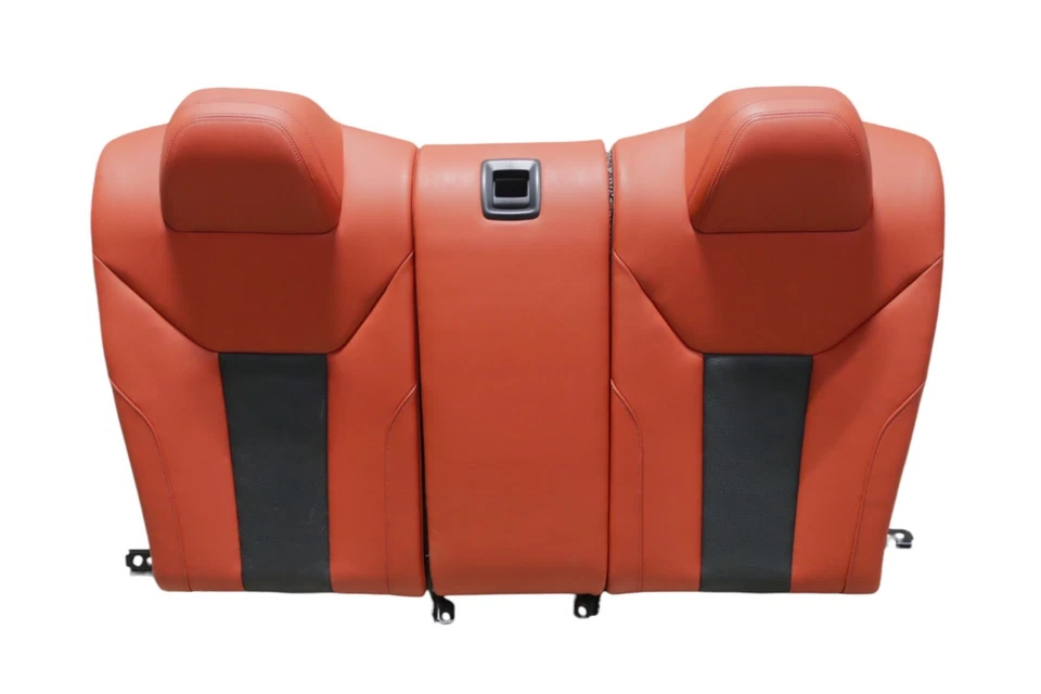 BMW M4 G82 Coupe Rear Fiona Red Leather Seat Set 2021 2022 2023 2024 OEM - Image 2 of 4