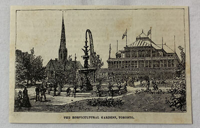 1885 magazine engraving ~ HORTICULTURAL GARDENS, TORONTO | eBay
