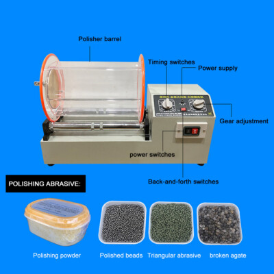 (KT6808) Rotational Jewelry Polisher Barrel Jewelry Polishing Bucket (Rotations