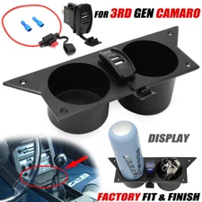 For 3rd Gen Chevrolet Camaro 1982-1992 Ash Tray "USB Charger" Center Cup Holder