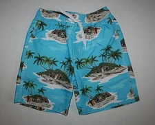 New Gymboree Boys Tropical Island Blue Swim Trunks  4 Year NWT Outback Adventure