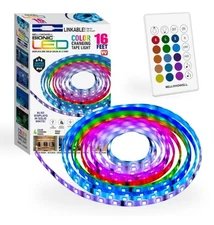 Bell + Howell 16 Ft LED Light 147 LEDs 16 Colors 4 Modes w/ Remote 95 Lumens 5W