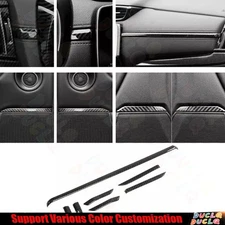 Inner Door Panel Strip Cover Trim 7PCS For Honda CRV 2017-2022 ABS Carbon Fiber